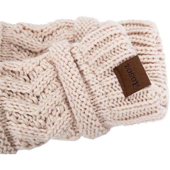 2 Pack Ponytail Beanie for Women,Winter Warm Beanie Tail Soft Stretch Cable Knit - Picture 5 of 6